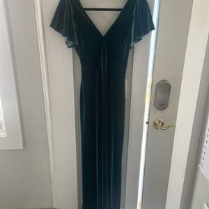Formal Green Velvet Dress